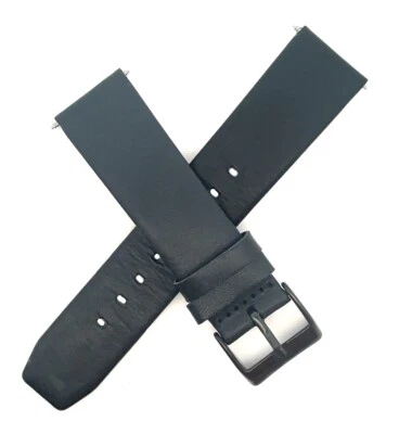 Pulseira de relógio Kenneth Cole 22 mm couro preto - Imagem 1 de 3