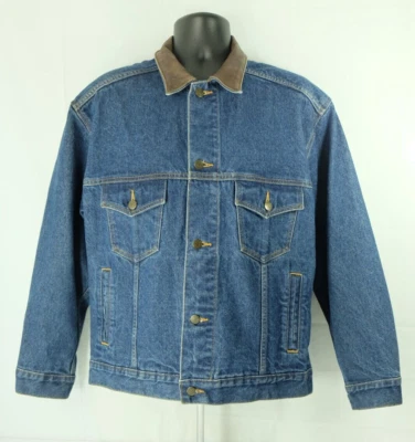Chaqueta vaquera de camionero de mezclilla para hombre MARLBORO Country Store talla mediana Foto 1 de 4