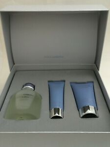 Dolce & Gabbana Light Blue Cologne Men 3pc Gift Set:3.3 oz EDT+2.5oz ASB+1.6ozSG