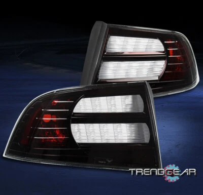 Fit 2004-2008 Acura TL Base Type-S Tail Brake Light Rear Lamp Red/Smoke Lens L+R - Image 1 of 4