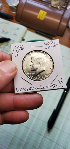1976 S 40% Silver Kennedy Bicentennial Half Dollar US Mint GEM BU Cover