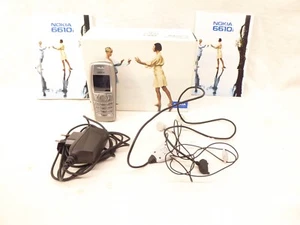NOKIA - TELEPHONE - 6610i - 6610I - ECOUTEURS - CHARGEUR - BOITE - NOTICE - HS - Imagen 1 de 24