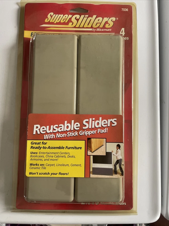 NEW WAXMAN 4 SLIDERS REUSABLE XL MOVERS HEAVY FURNITURE CARPET WOOD HARD PLASTIC - Imagem 1 de 1