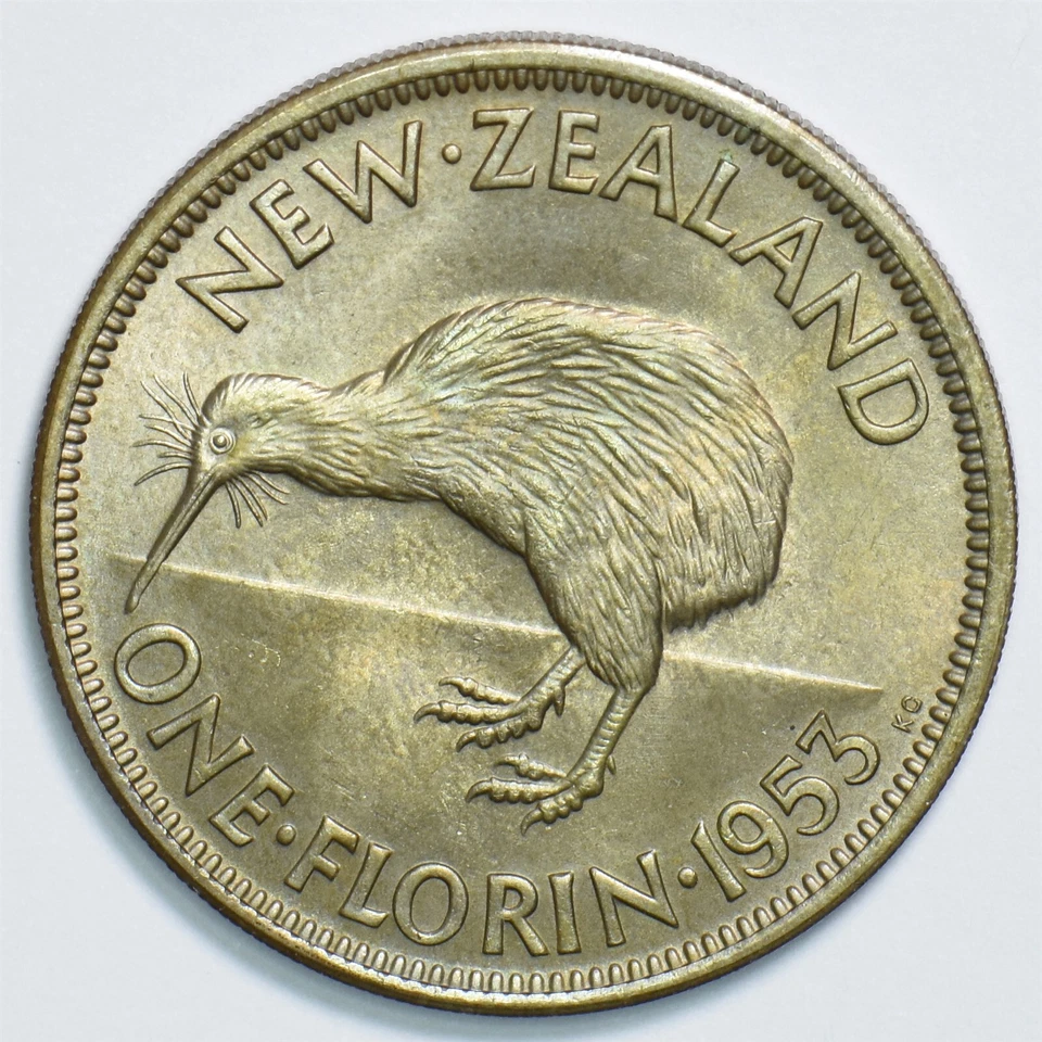 Nueva Zelanda 1953 Florin Kiwi Bird 298850 envío combinado Foto 1 de 2