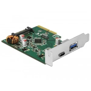 Delock PCI Express x4 Karte zu 1 x extern USB Type-C 1 x extern USB Typ-A Buchse - Bild 1 von 5