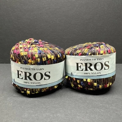 Lote de 2 Cinta de Escalera EROS Plymouth Hilado, Oro Rosa Azul Hecho en Italia Foto 1 de 4