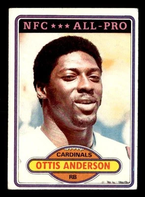 1980 Topps #170 Ottis Anderson Rookie RC St. Louis Cardinals - Image 1 of 2