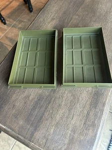 Vintage GI Joe Adventure Team Mobile Support Vehicle Parts Two Storage Trays - Picture 1 of 3