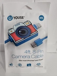 U Youse 4ft 8-pin Camera Cable Fits Most Iphones And Ipads - Picture 1 of 5