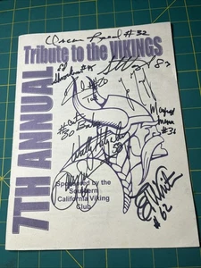1999 Viking Club Awards Tribute Autographed FOOTBALL - Picture 1 of 10
