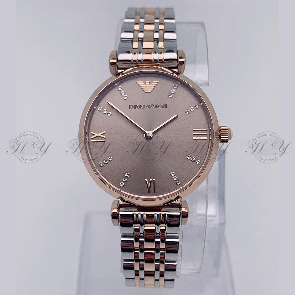 New In Box Emporio Armani AR1840 Two Tone Gianni Stainless Steel Ladies Watch - image 1 of 4