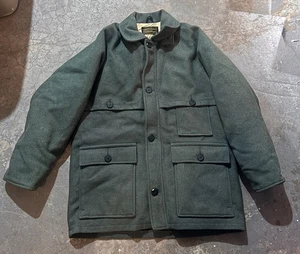 VTG Eddie Bauer Mens XL Goose Down Wool Mackinaw Hunting Outdoor Jacket Coat - Picture 1 of 12