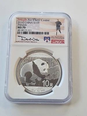 NGC TOUGH AS THEY COME 2016 CHINA S 10 Y PANDA MS 70 - Image 1 of 2