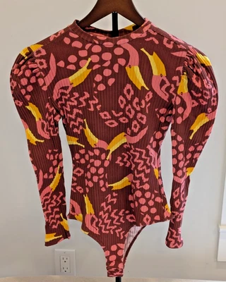 Farm Rio NUEVO Body Toucanissimo Manga Larga Algodón Elástico Talla XS Borgoña Foto 1 de 4