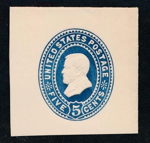 UNITED STATES (US) U334 UNUSED VF 5c BLUE CUT SQUARE FC - Picture 1 of 2