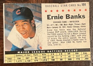 1961 POST # 191 ERNIE BANKS HOF OF THE CHICAGO CUBS - Bild 1 von 1