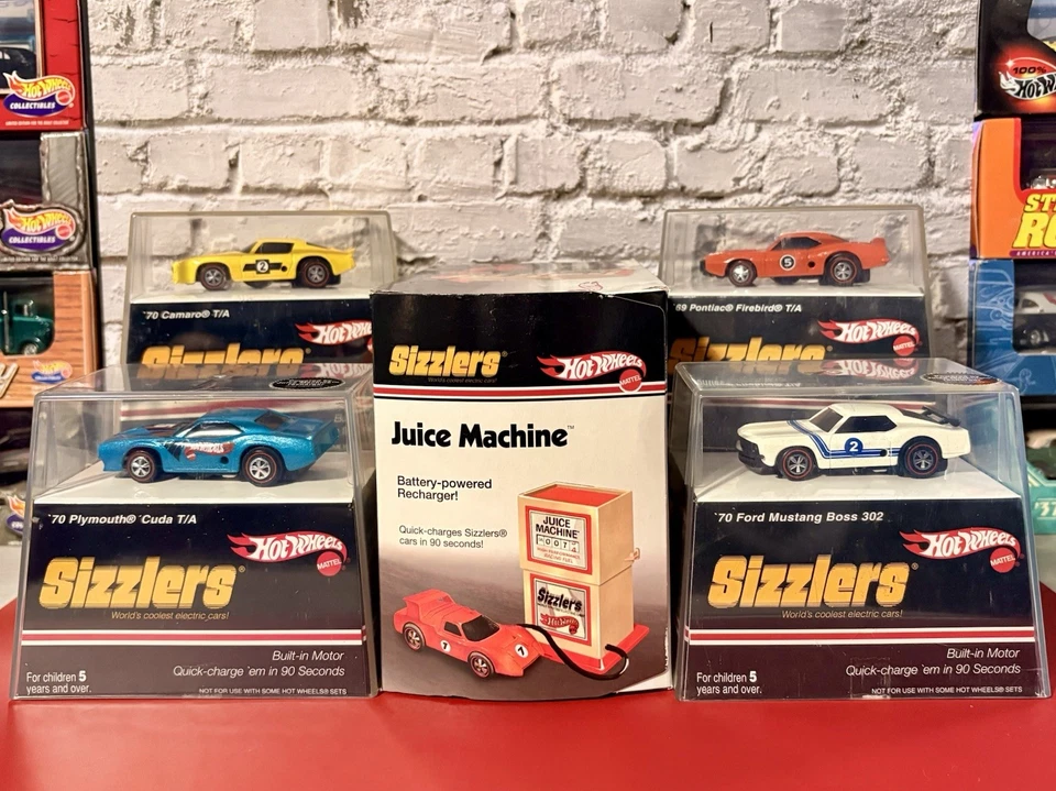 Hot Wheels • Sizzlers • Lote de 4 y máquina de jugos • Sellado Foto 1 de 4
