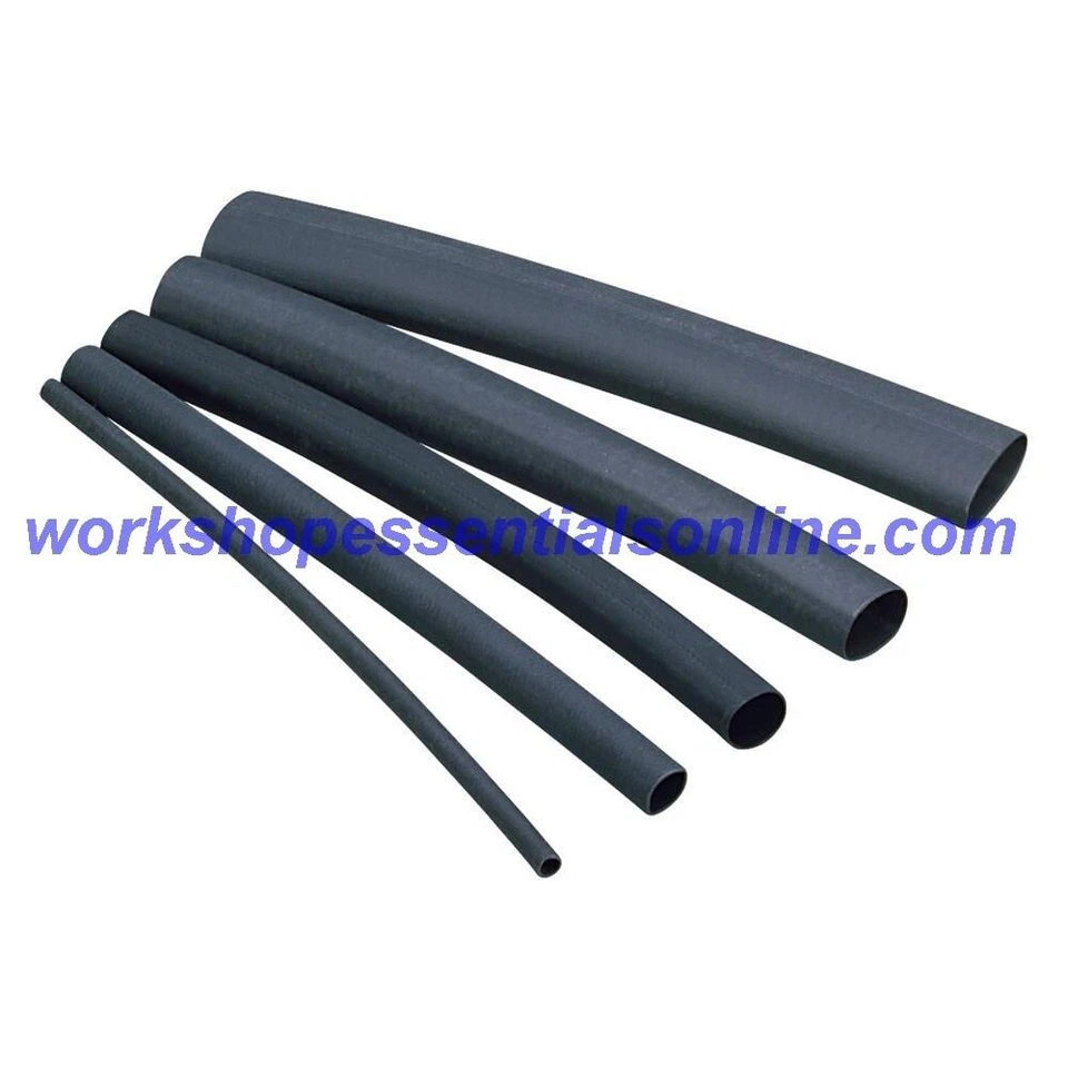 Heat Shrink Tubing 3-1 Glue Lined Black Waterproofing Heatshrink Adhesive Tubing - Image 1 of 1
