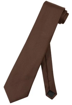 Corbata de cuello Vesuvio Napoli color liso extra largo XL para hombre 63 pulgadas Talla alta Foto 1 de 2