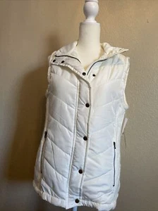 Jason Maxwell White sleeveless winter vest With Crochet Design - Picture 1 of 7