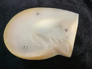 Antique Mother Of Pearl Caviar Dish On 3 Ball Feet 21cm Diameter - Picture 1 of 11