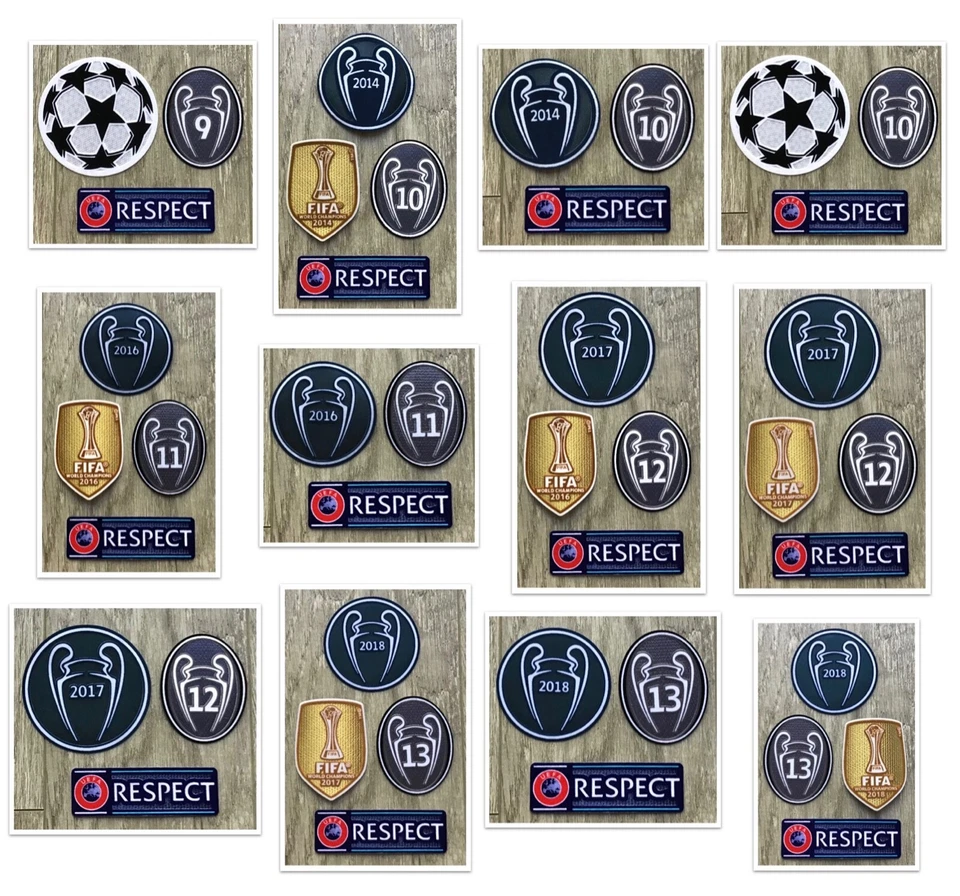 REAL MADRID CHAMPIONS LEAGUE PARCHES INSIGNIAS JUEGOS COMPLETOS EDICIÓN JUGADOR Foto 1 de 1