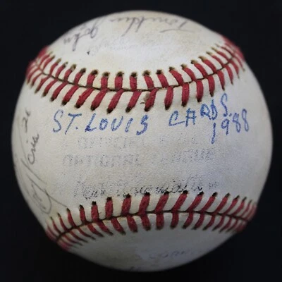 1988 Equipo de Cardenales de San Luis firmado béisbol Vince Coleman, autógrafo de Tony Pena Foto 1 de 4