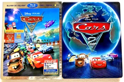 CARS 2 ~ 3-D Blu-ray 5-Disc Combo ~ LENTICULAR COVER + STEELBOOK ~Exclusives~NM - Image 1 of 4