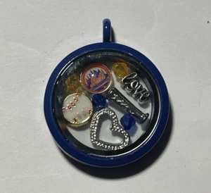 New York Mets MLB Memory Charm Medaillon mit 22 Zoll Kette NEU - Bild 1 von 3