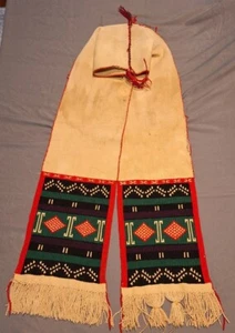 VINTAGE NATIVE AMERICAN HOPI CERMONIAL DANCE SASH HAND LOOM WOVEN USED IN DANCES - Picture 1 of 11