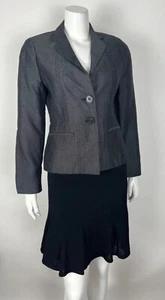 Hugo Boss Women’s Jacket Silk/Linen US8 Black Work Career Blazer Lined Pockets - Picture 1 of 8
