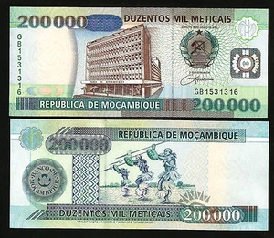 Mozambique 200000 200,000 Meticais 2003,  UNC, P-141 - Picture 1 of 3