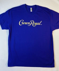 Crown Royal Whiskey Shirt XL Purple Graphic T-Shirt Solid Classic Gold - Picture 1 of 8