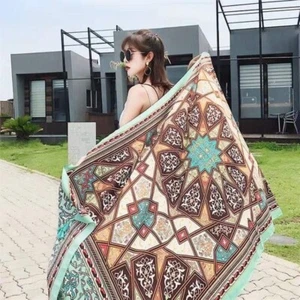 Stand Out with this Beautiful and Bold Bohemian Shawl - 90x180cm" - Picture 1 of 8