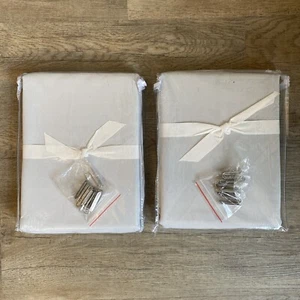 Pottery Barn Universal Blackout 2-Curtains Liner 50x96” Off White New Set - Picture 1 of 4