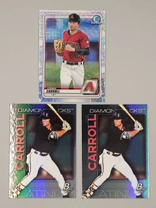 2020 Bowman Chrome Platinium Corbin Carroll Mojo Refractor #BCP-222 Rookie Lot 3 - Picture 1 of 3