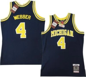 1991-92 Chris Webber #4 Michigan Wolverines Herren Mitchell & Ness Swingman Trikot - Bild 1 von 8