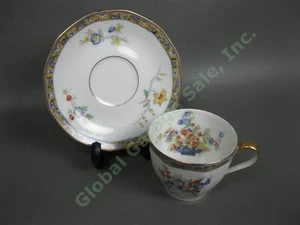 6 Theodore Haviland Montreux Mongolia Espresso Demitasse Tea Cup Saucer Dish Set - Picture 1 of 9