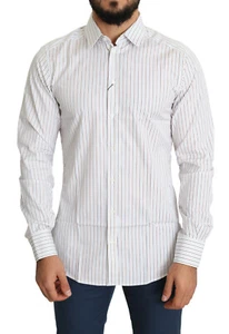 DOLCE & GABBANA Shirt MARTINI Dress White Striped Formal s. 40/US15.75/M $500 - Picture 1 of 9