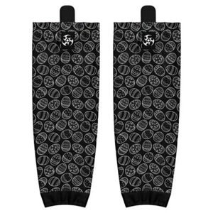 Easter Black & White Eggs Pro Style Hockey Socks - Picture 1 of 2