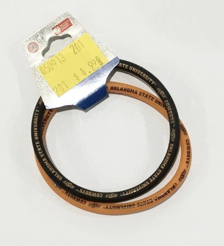 Oklahoma State University OSU Cowboys 2 Pack Silicone Bracelets Football Cover