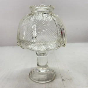 Vintage Indiana Glas Fee Lampe Teelicht Sockel Sockel Blumenschirm MCM  - Bild 1 von 7