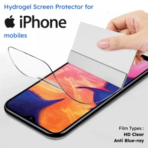 Hydrogel Screen Protector for iPhone 4 5 6 7 8 Plus X XR XS 12 13 14 15 Pro - Picture 1 of 4