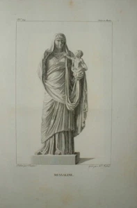 FIL 504 Burin XIXe STATUE en MARBRE - MESSALINE (Comploteuse) - Imagen 1 de 1
