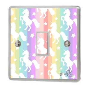 Unicorn Pattern Light Switch Sticker Vinyl / Skin Cover sw161 - Picture 1 of 4