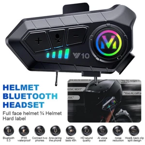 Casco Moto Auriculares Bluetooth Moto Intercomunicador Intercomunicador Auriculares - Imagen 1 de 11