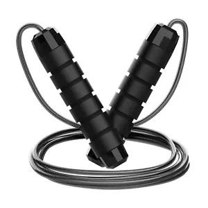 Jump Rope Tangle-Free Rapid Speed Jumping Cable with Ball Bearings Adjustable... - Picture 1 of 7