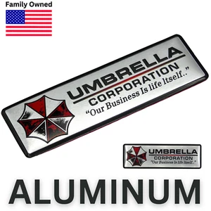 METAL Umbrella Corporation Calcomanía Adhesivo Emblema Parachoques Pegatina Coche, Camión PLATEADO - Imagen 1 de 11