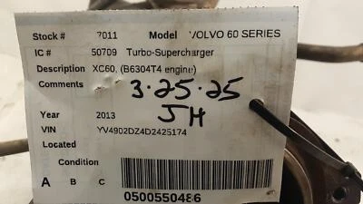 Used Supercharger fits: 2013  Volvo 60 series S60 T6 6 cylinder Grade A Foto 1 de 4