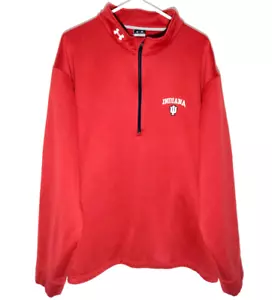 Indiana Hoosiers 1/4 Zip Sweatshirt Jacket by Under Armour | Official Mens 2XL - Picture 1 of 7